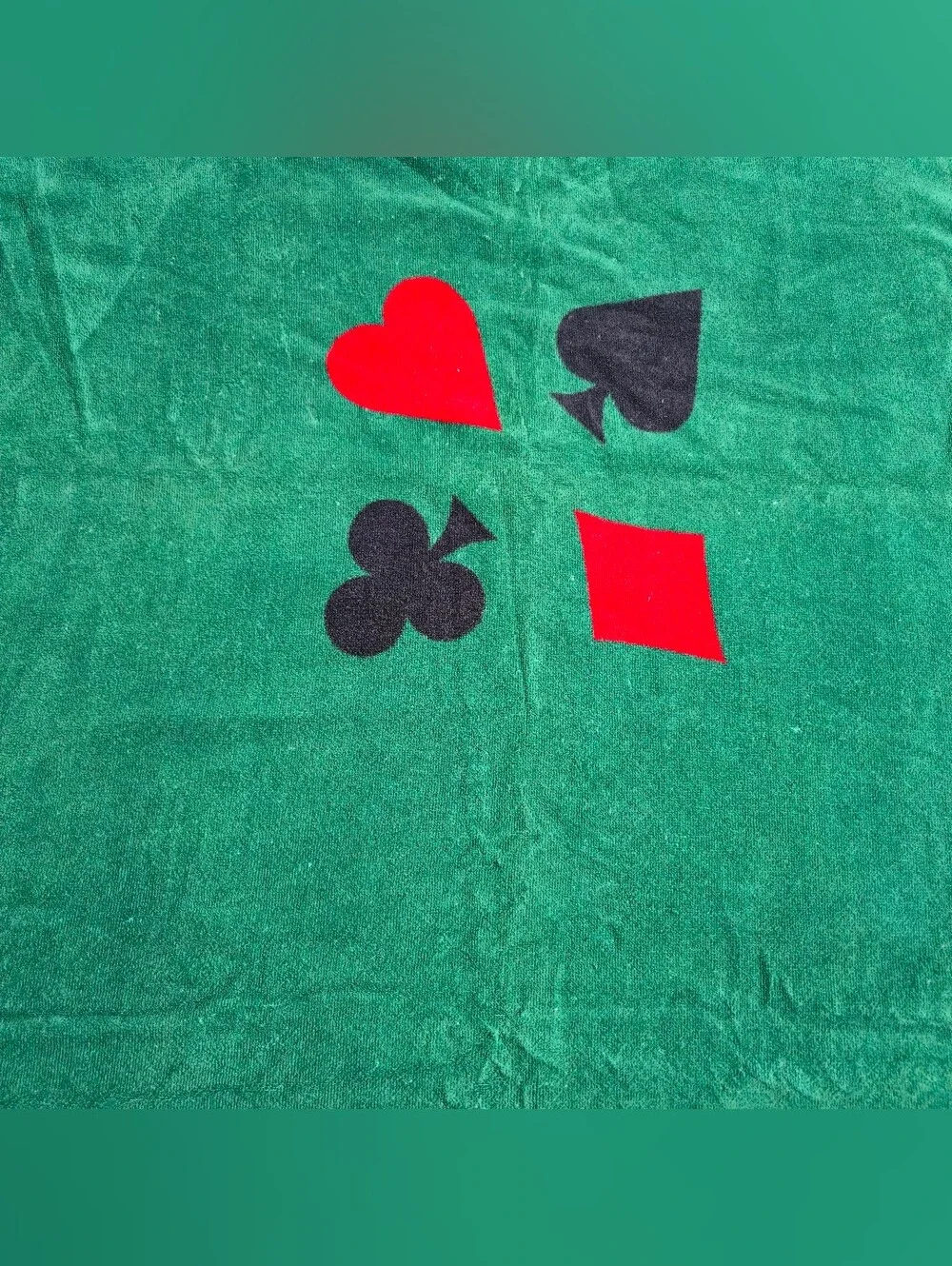 Poker Table Cover Towel Soft Velour Washable 4.5 Ft, 55